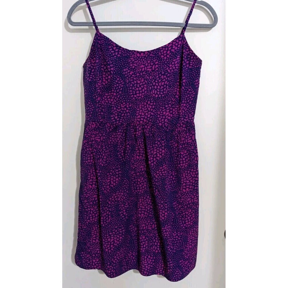GAP Linda Short Strap Dress Summer Spring Purple Pink Size 4 Adjustable Straps